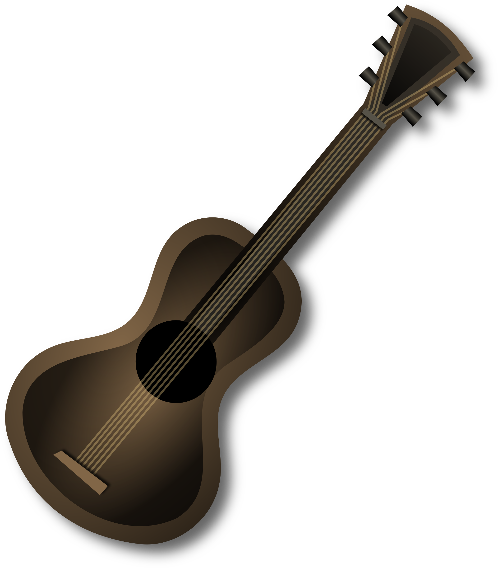 This Free Icons Png Design Of Brown Guitar (2106x2400), Png Download
