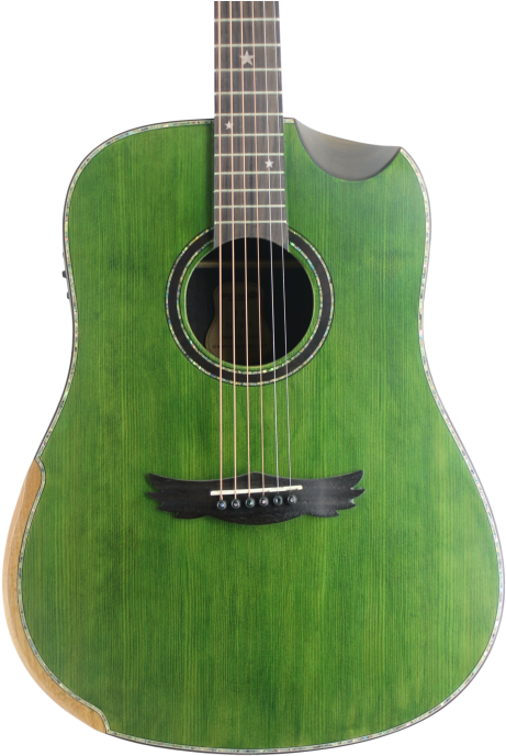 Dream Maker Acoustic Guitar Ku280e Green Solid Spruce - Acoustic Guitar (720x720), Png Download