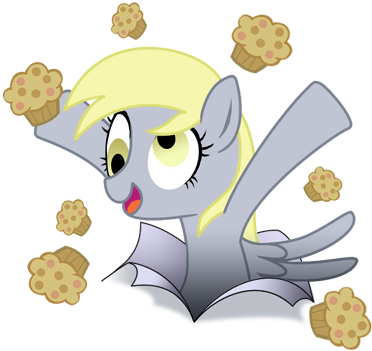 Derpy Muffin Explosion - Muffins Pony (400x400), Png Download