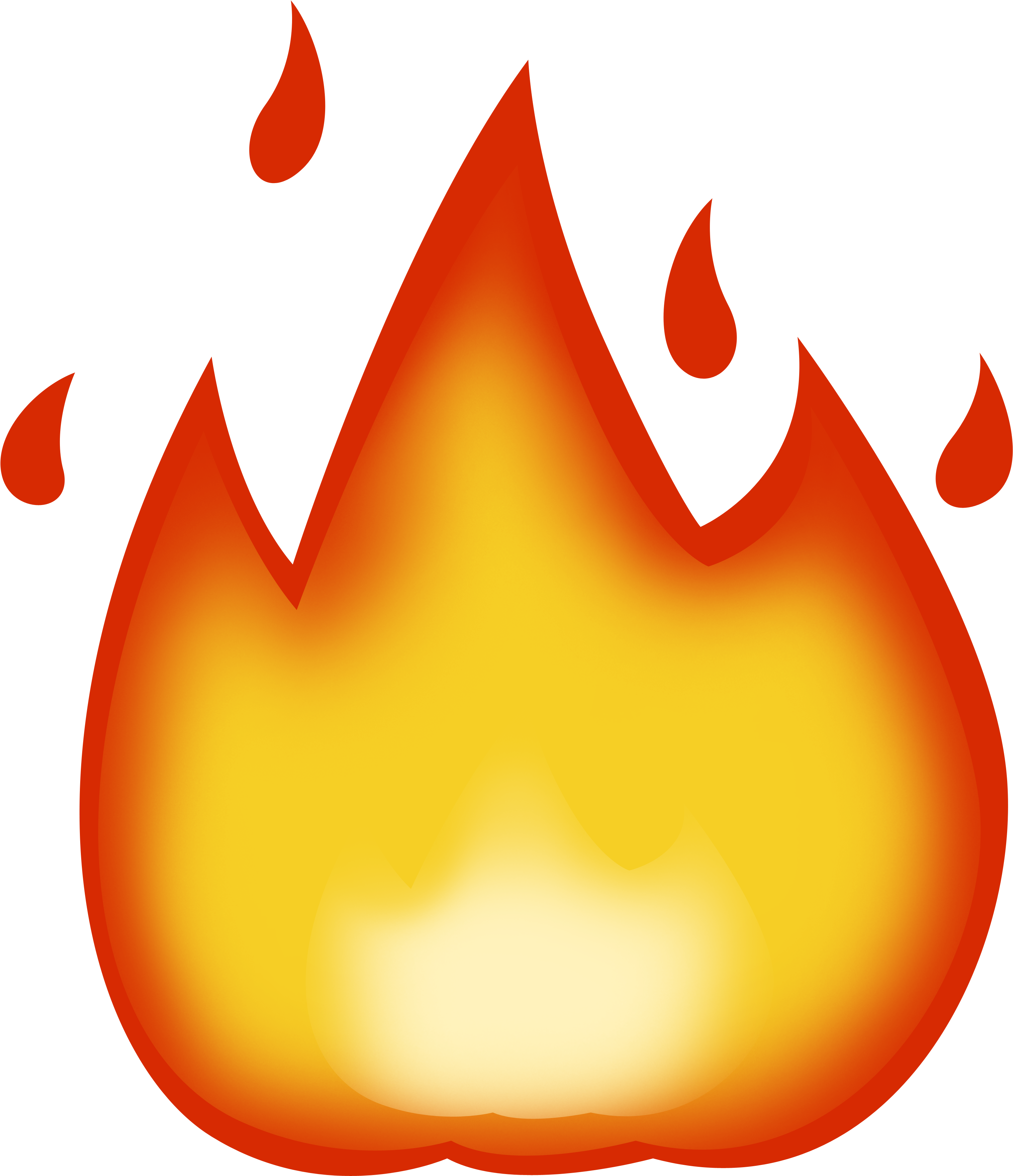 Collection Of Free Transparent Flames Fire Emoji Download - Llama De Fuego Emoji (3600x3881), Png Download