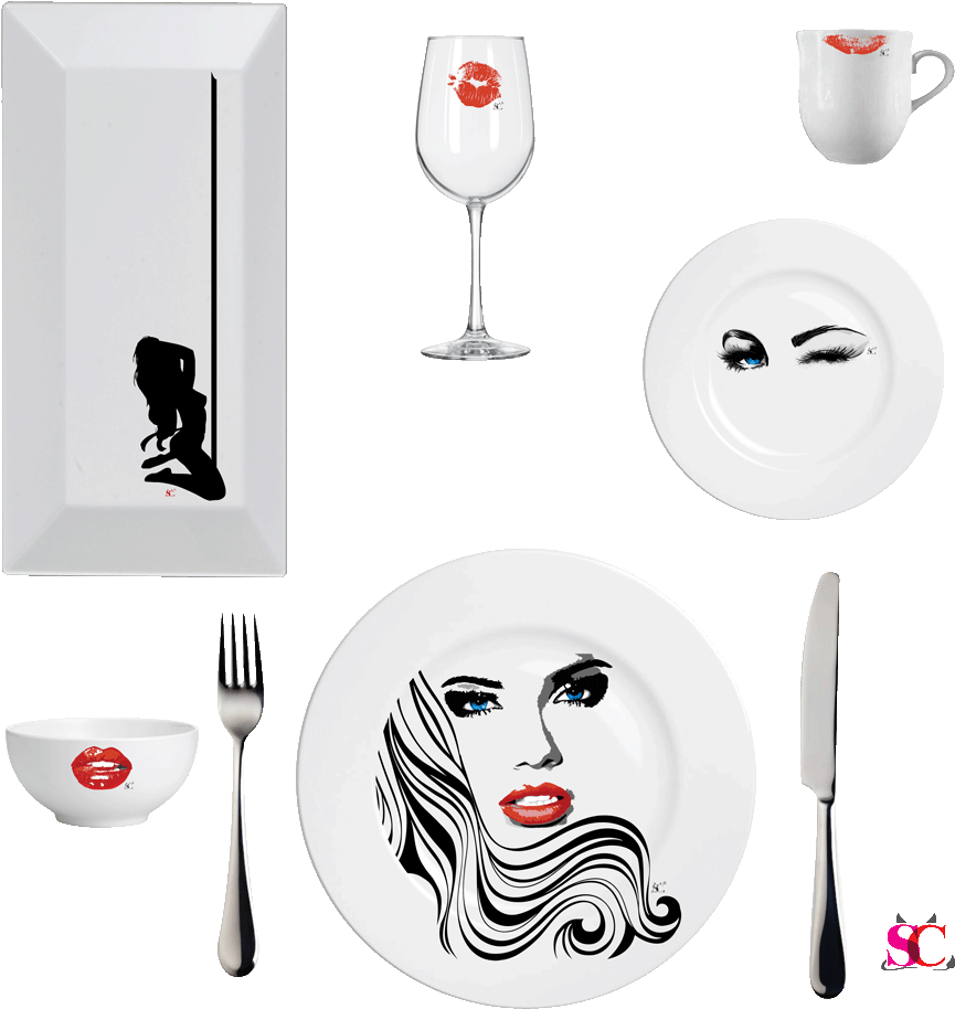 Red Lips Set - Luke And Lilly Beauty Begins At The Moment You Decide (1000x1000), Png Download