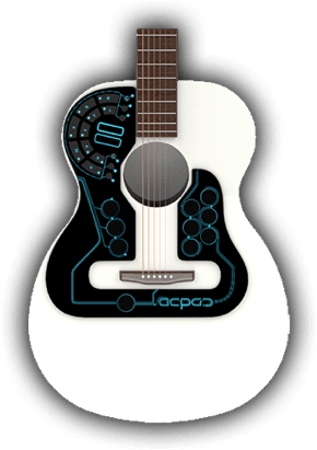 Acpad Thin Midi Controller For Guitar - Wireless Midi Controller For Acoustic Guitar (300x421), Png Download