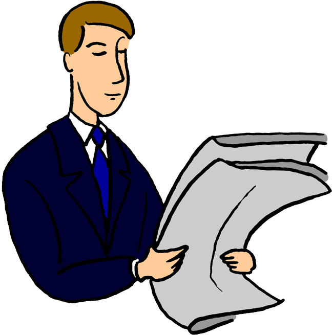 Man Clip Art Image Free - Man Reading Clipart (650x663), Png Download