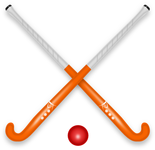 Hockey Stick Ball Clip Art At Clipart Library - Hockey Sticks And Ball (600x584), Png Download