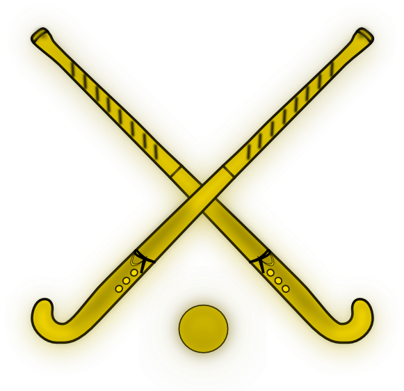 Field Hockey Stick Clipart Filled In Png - Field Hockey Stick Clipart (588x600), Png Download