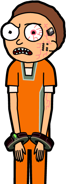 Prisoner Morty - Pocket Mortys Felon Morty (300x650), Png Download