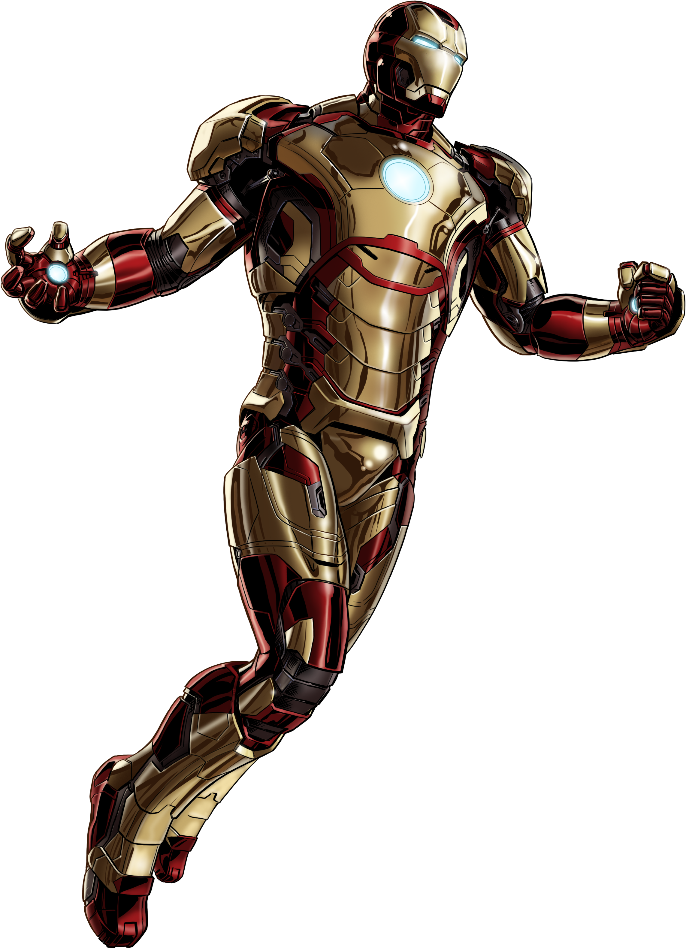 Iron Man Mk 42 Armor Portrait Art - Ironman 3 Suit Mark 42 (2550x3300), Png Download