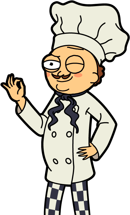Head Chef Morty Rick And - Rick And Morty Starburns Industries (456x747), Png Download