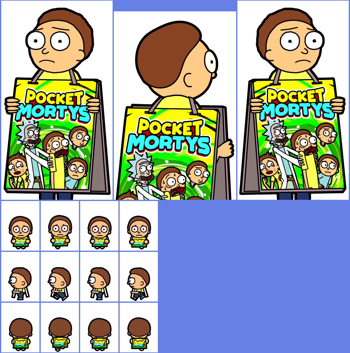Pocket Mortys Morty - Pocket Mortys Morty Sprite (1144x1152), Png Download