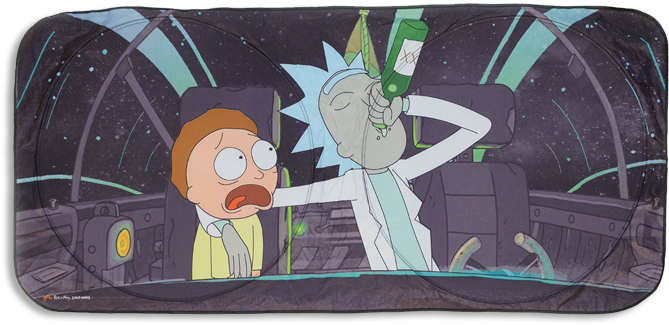Rick And Morty - Rick And Morty Car Shade (700x700), Png Download