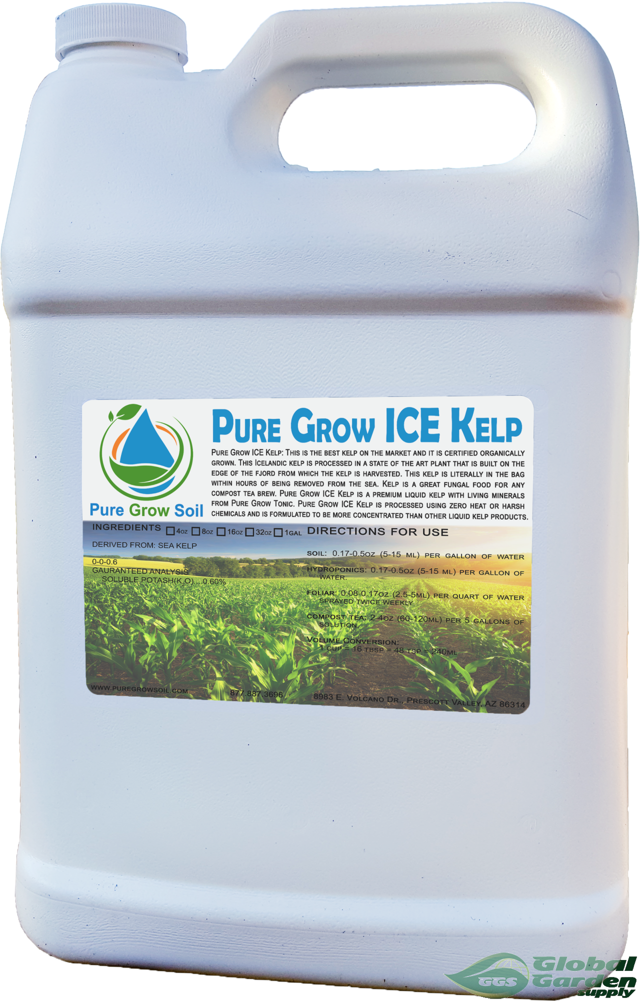 Pure Grow Ice Kelp 1 Gallon - Ice (1280x2000), Png Download