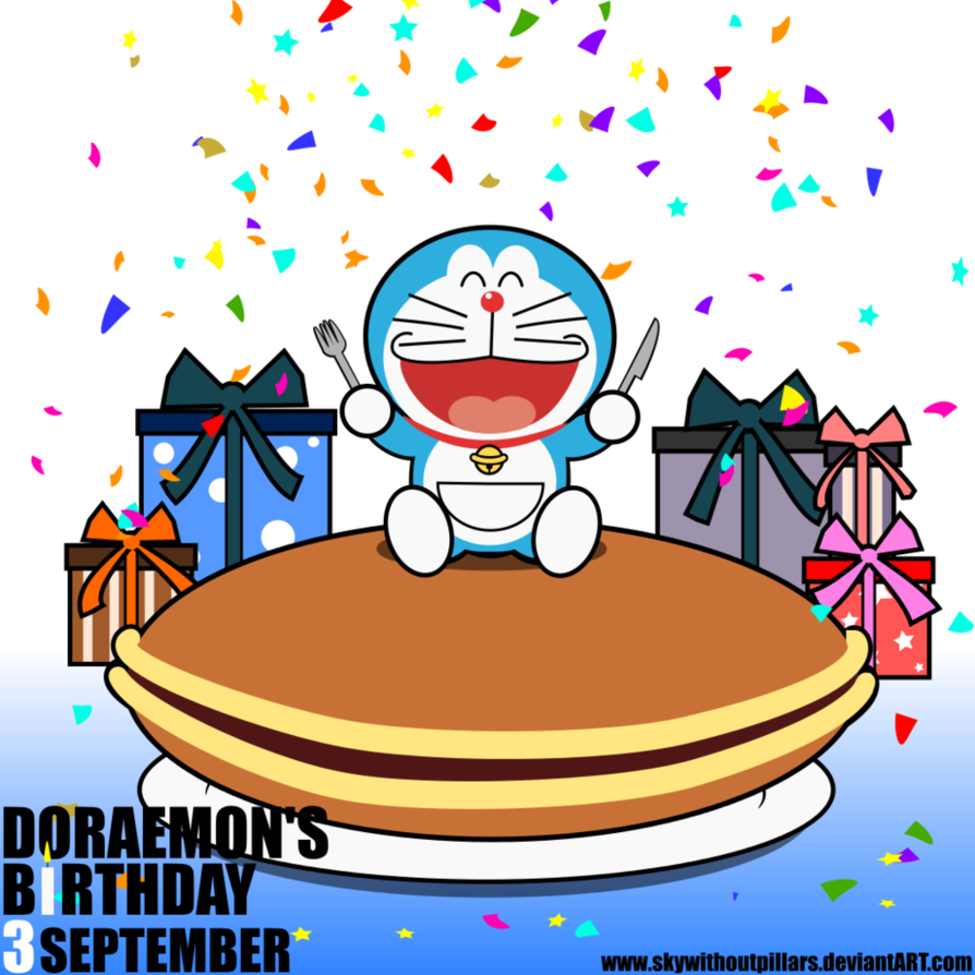 Doraemon Birthday Png - Happy Birthday Doraemon 3 September (894x894), Png Download