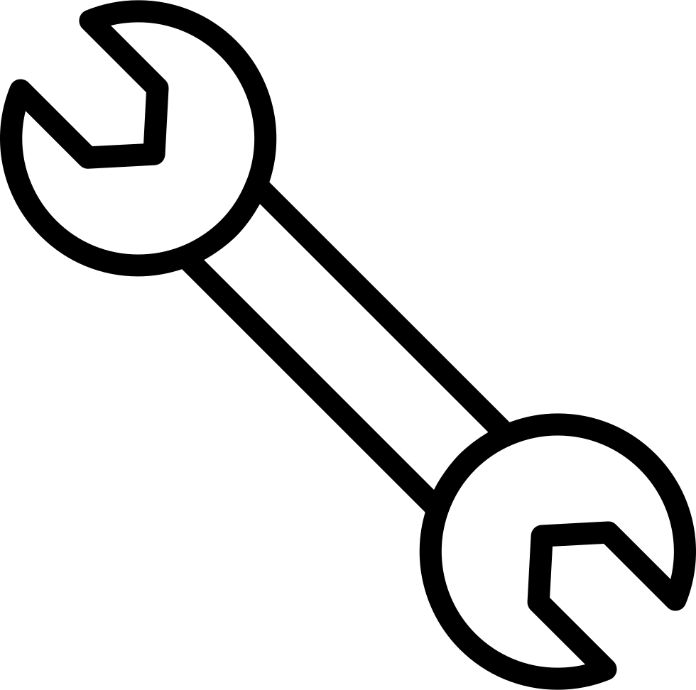 Double Wrench Outline Comments - Tools Outline Icon Transparent (980x972), Png Download