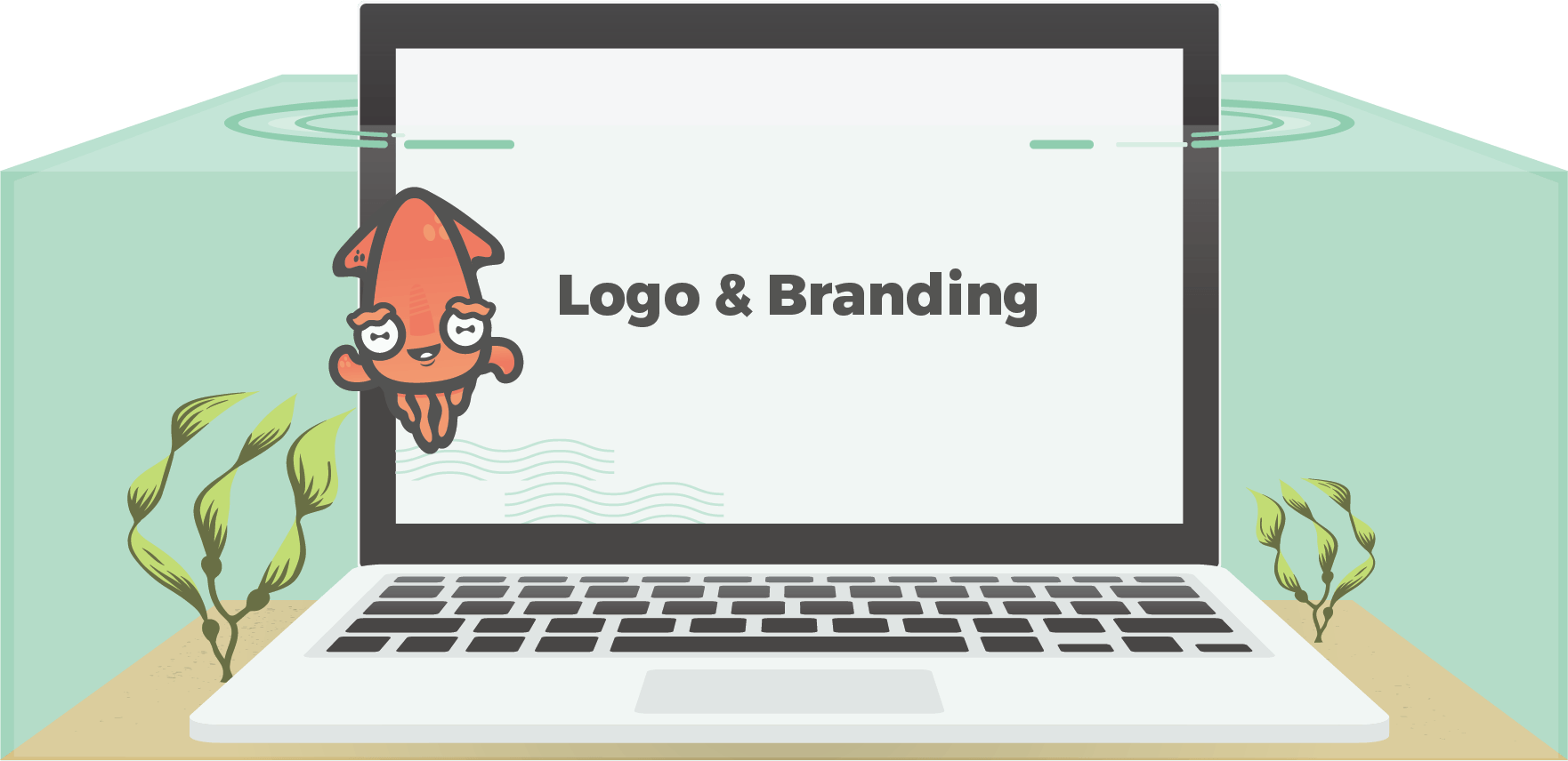 Branding Laptop Water Png - Netbook (1762x856), Png Download