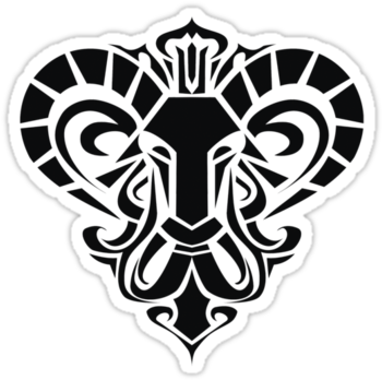 Aries Zodiac Sign Png Zodiac Sign Aries Black By - Aries Zodiac Sign Vector Png (375x360), Png Download