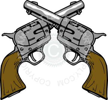 Wood Grain Clipart Illustration Free Crossed Guns Clipart - Guns Clipart (361x333), Png Download