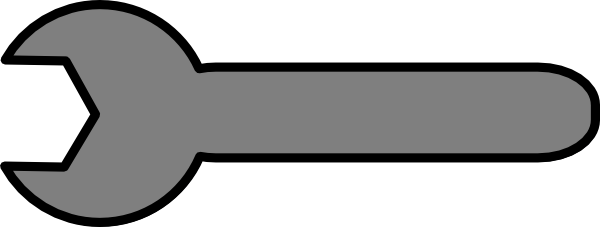 How To Set Use Dark Gray Wrench Clipart (600x227), Png Download