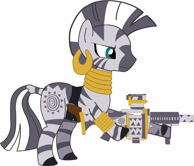 Zecora With Her Guns - Gun (646x553), Png Download