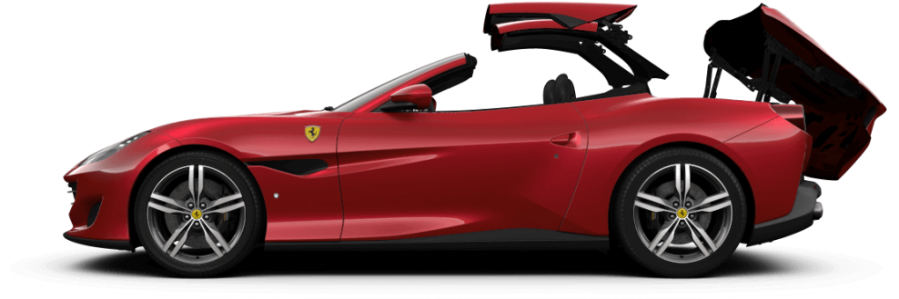 Convertible Ferrari Png Download Image - Ferrari Portofino Roof (1024x445), Png Download
