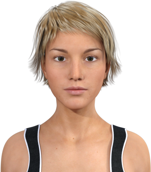 Brown Eyes - My Virtual Girlfriend Julie (500x600), Png Download