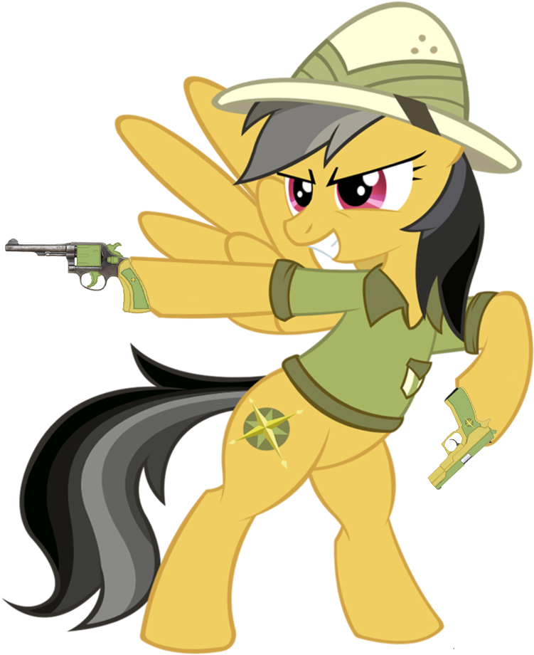 Daring Do Dual Welding Her Guns- - Daring Do (800x1000), Png Download
