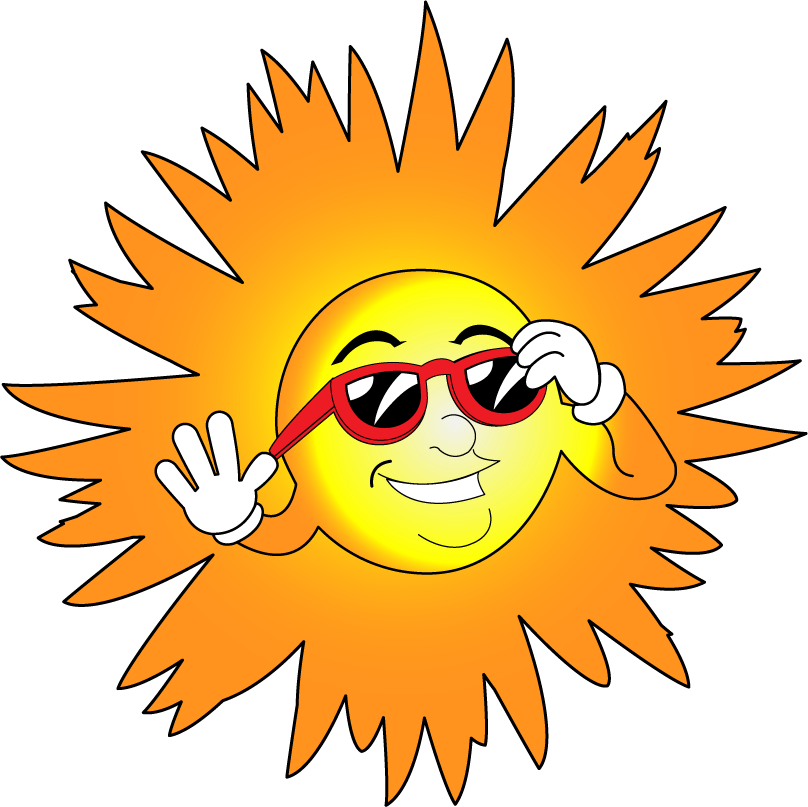 28 Collection Of Sun With Sunglasses Clipart Transparent - Sun With Glasses Clip Art (808x807), Png Download