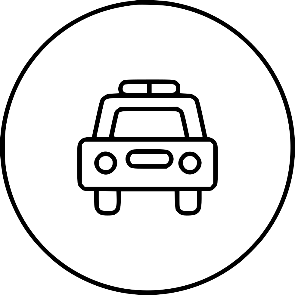 Police Cop Car Vehicle Police Car Comments - Icon (980x980), Png Download