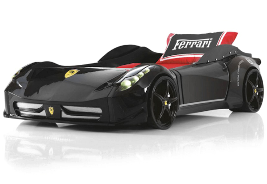 Black Ferrari Png High Quality Image - Europa Black Spider Ferrari 458 Italia Style Car Bed (900x650), Png Download
