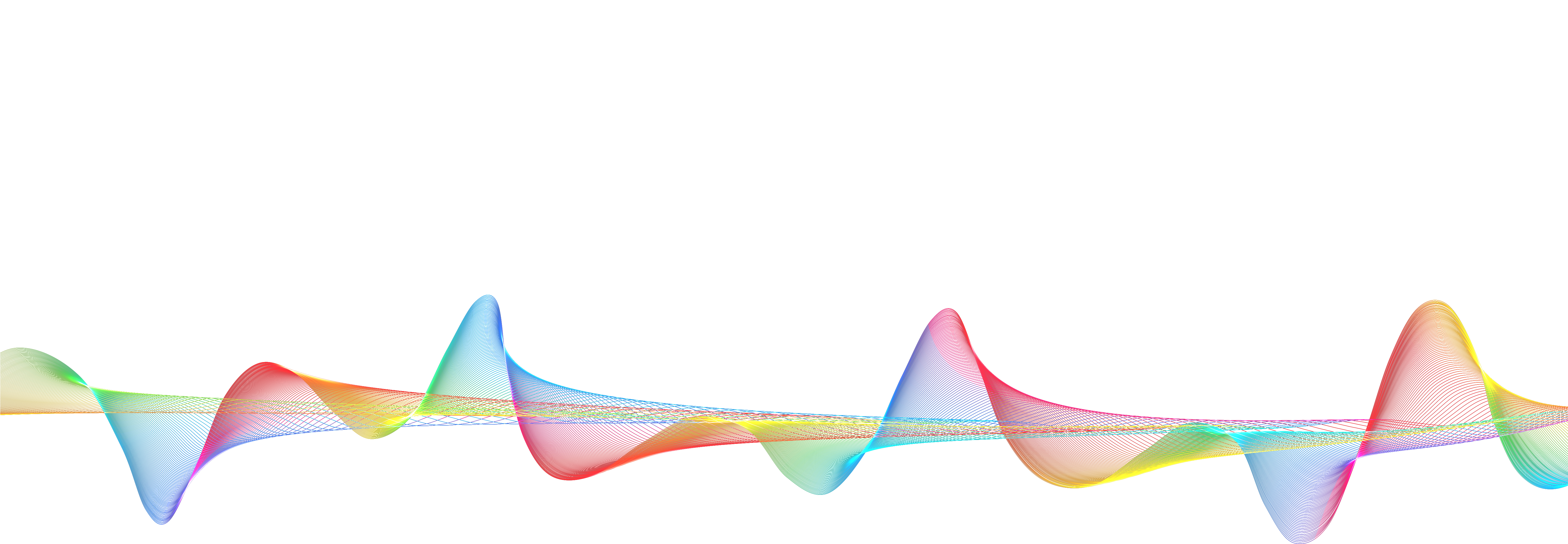 Rainbow Colors Oscillations Transparent Png (6000x3206), Png Download