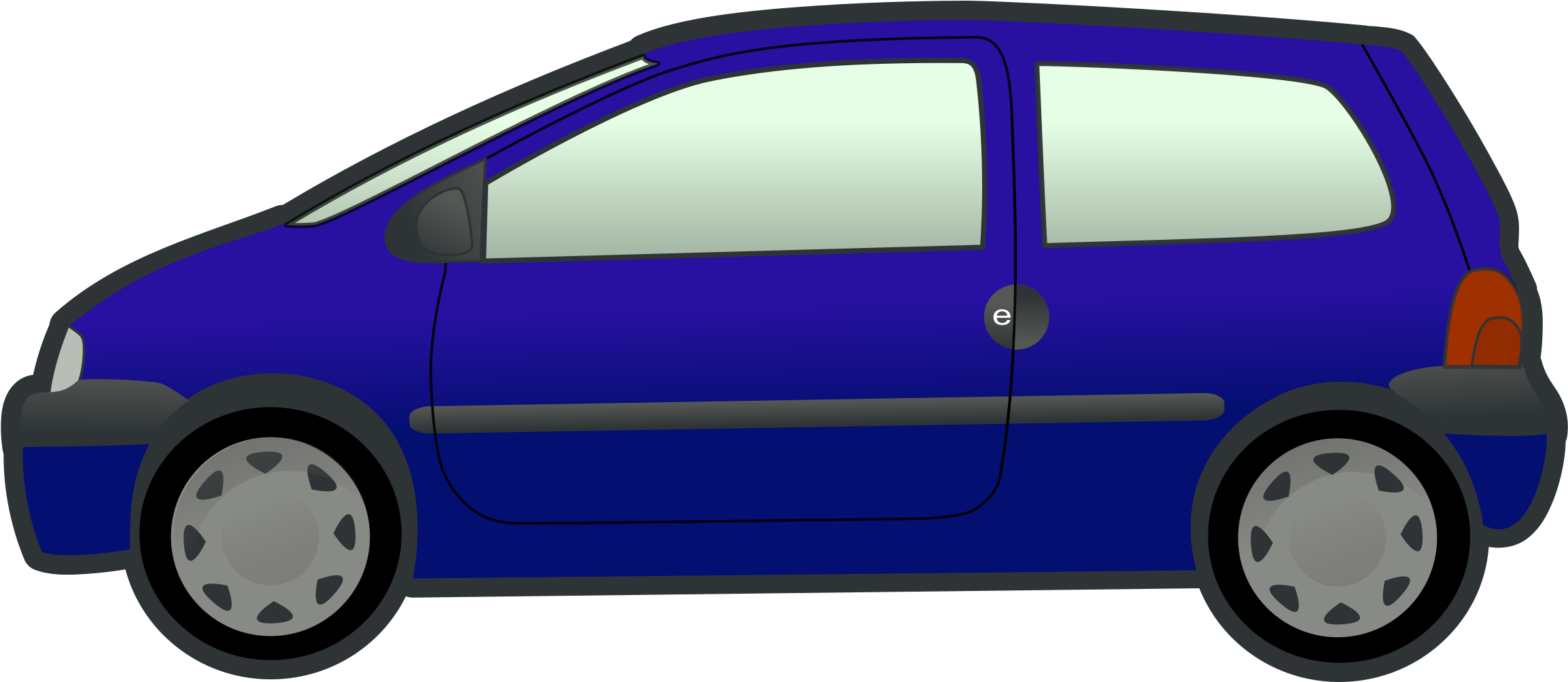 Tobias Blue Twingo Clip Art At Clker - Clipart Twingo (600x261), Png Download