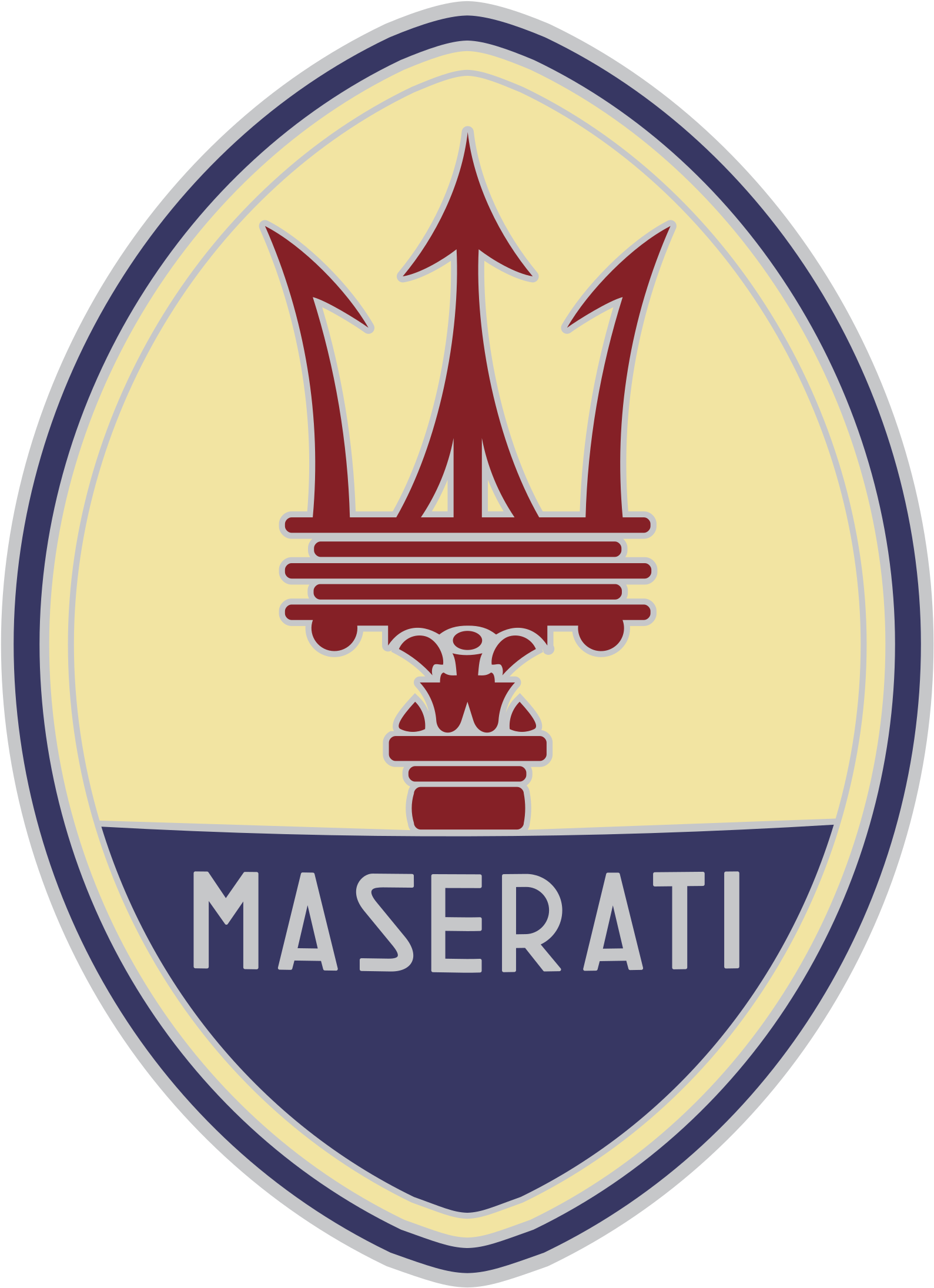 Maserati Logo Png Transparent - Maserati Logo History (2400x2400), Png Download