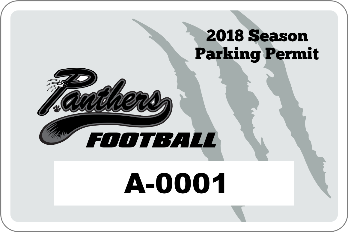 Claw Mark Rectangle School Sports Parking Permit Sticker - Design (1200x1200), Png Download