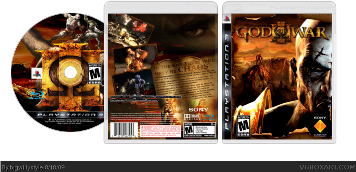 God Of War Iii Box Art Cover - Ps3 (700x371), Png Download