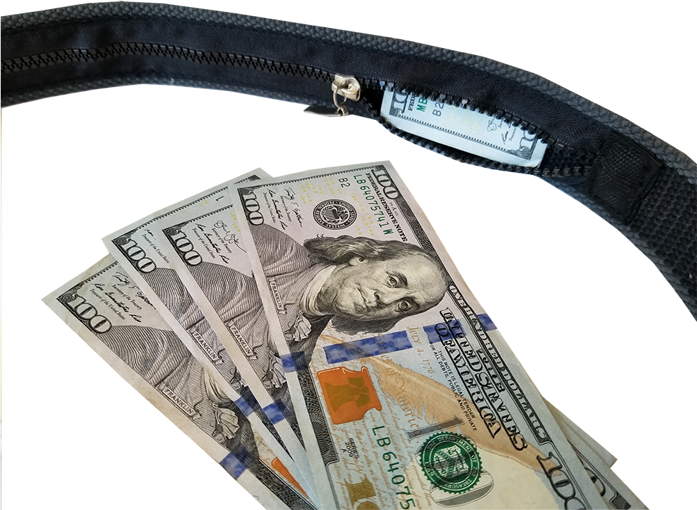 Travel Security Belt- Hidden Money Pouch - 100 Dollar Bill Money Hard Snap On Phone Case (galaxy (1000x750), Png Download