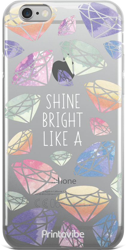 Diamond Watercolour Iphone Case - Mobile Phone (1000x1000), Png Download