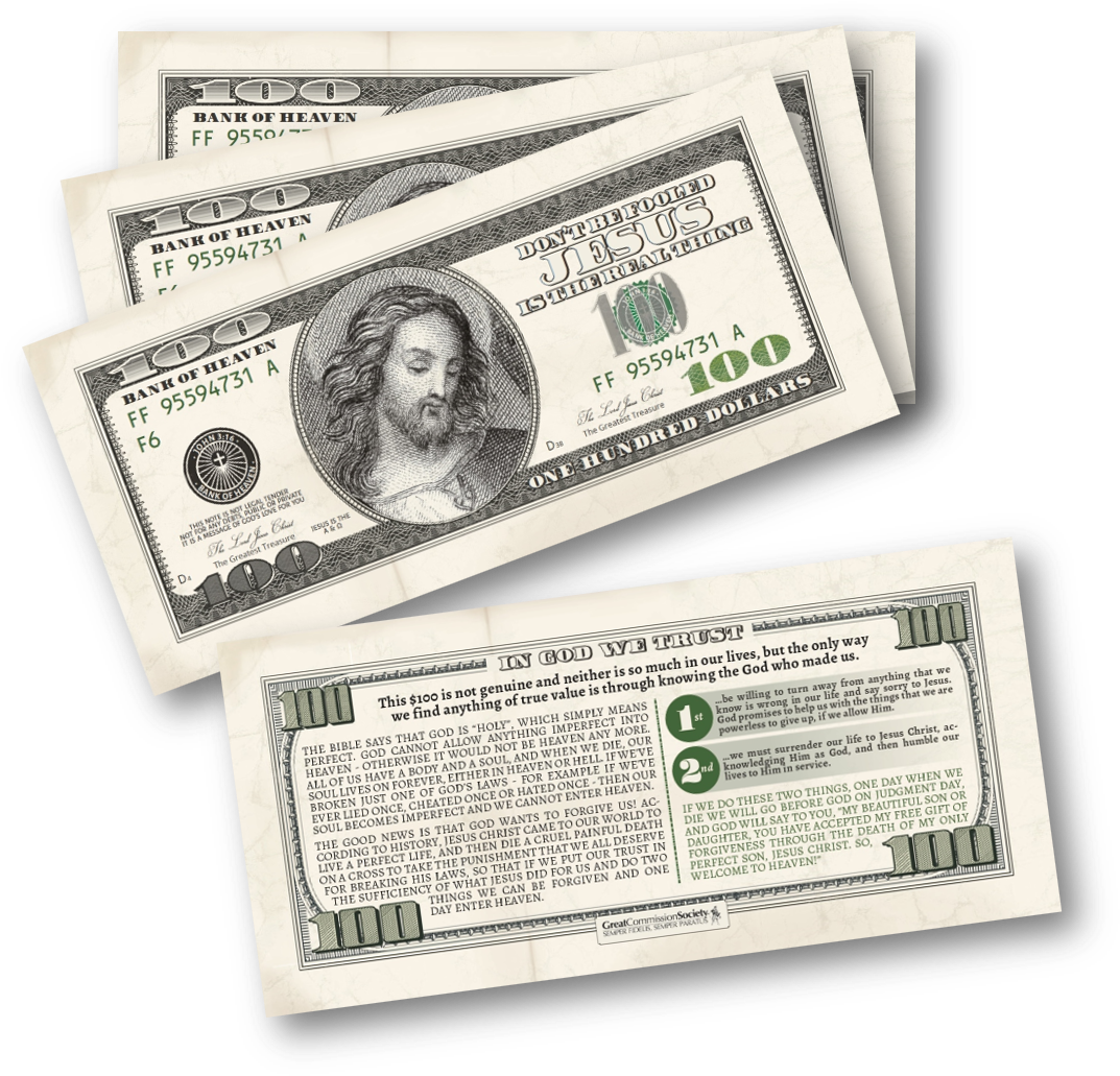 Money Tract - United States Dollar (1093x1049), Png Download