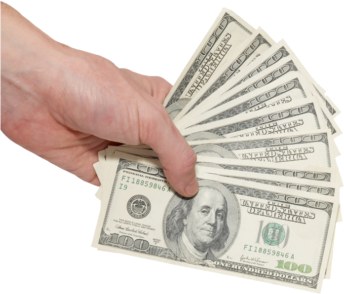 Welcome To The Different Ways To Make Extra Money Page - Cash In Hand Png (1000x696), Png Download