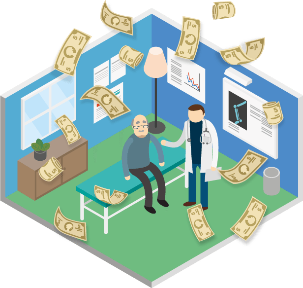 This Means Drug Adherence Related Re-admittance Costs - Cartoon (616x584), Png Download