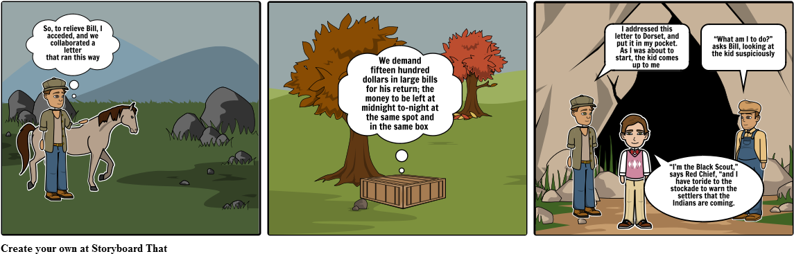 Henry Red Chief - Cartoon (1164x385), Png Download