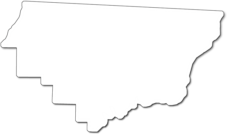 A Map Of Gadsden With An Outer Shadow Around The Map (768x455), Png Download