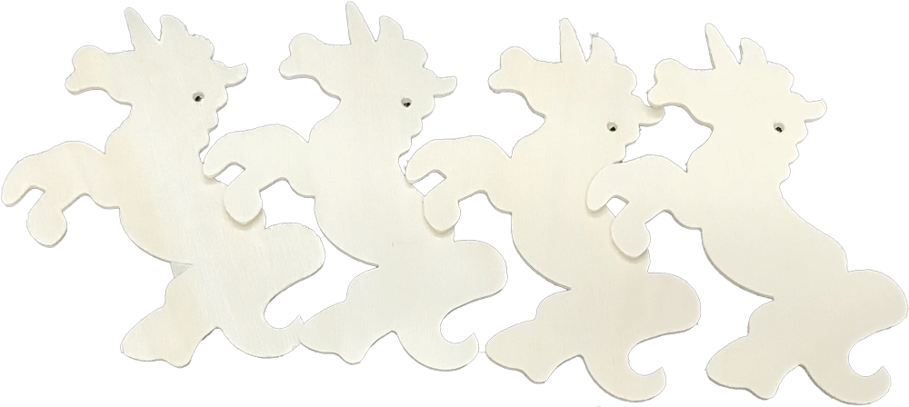 Wooden Unicorns Pack Of (1000x1000), Png Download