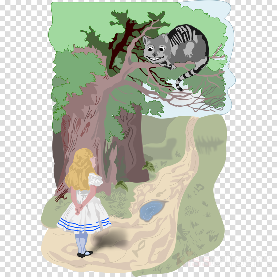 Alice And Cheshire Cat Png Clipart Cheshire Cat Alice's (900x900), Png Download
