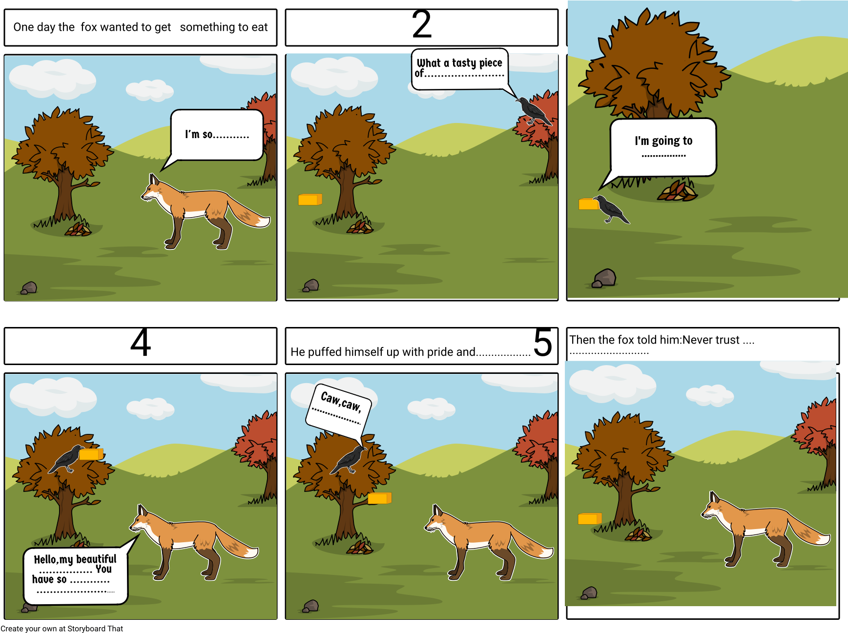 The Fox And The Crow (1746x1305), Png Download