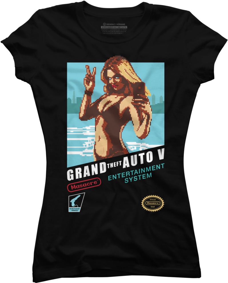 Gta V Women's T-shirt Gta V Is A Cozy Ring Spun Cotton (1200x1200), Png Download