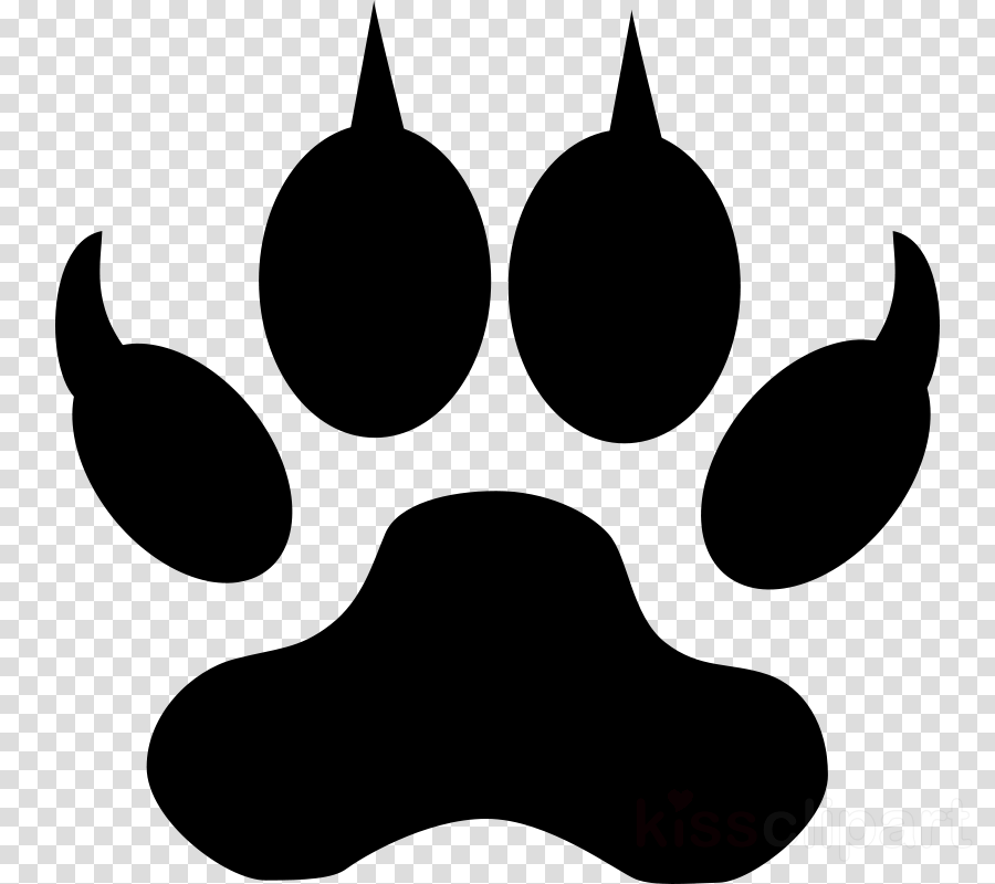 Wolf Paw Clipart Cat Paw Clip Art (900x800), Png Download
