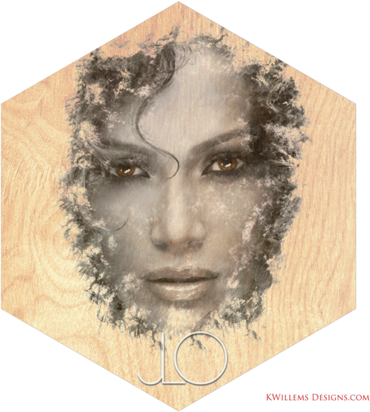 This Jennifer Lopez Premium Wood Art Print Is The Most (600x600), Png Download