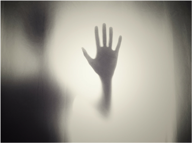 Hand Against Frosted Glass (800x800), Png Download