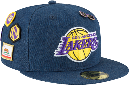 Los Angeles Lakers 2018 Draft 59fifty Denim Fitted (500x667), Png Download