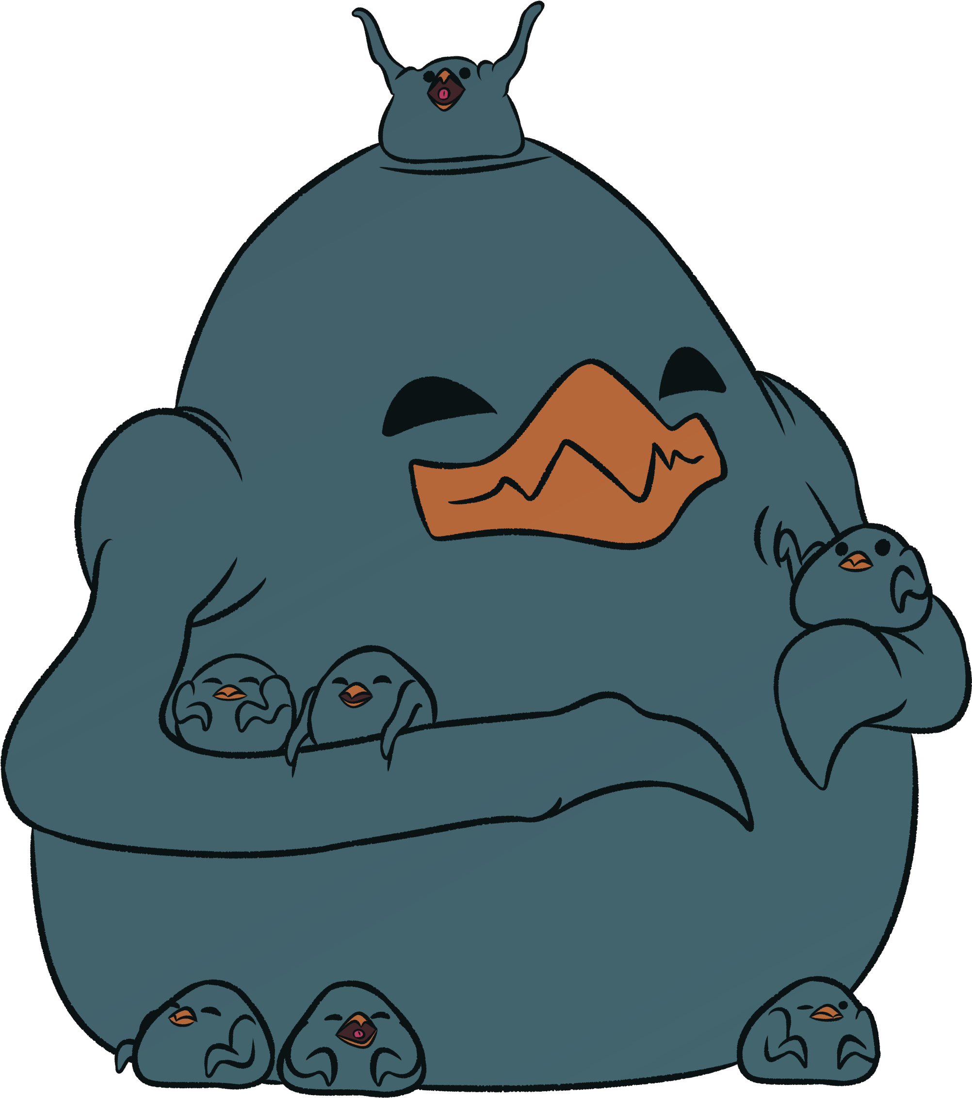 Blob Birb (2062x2442), Png Download