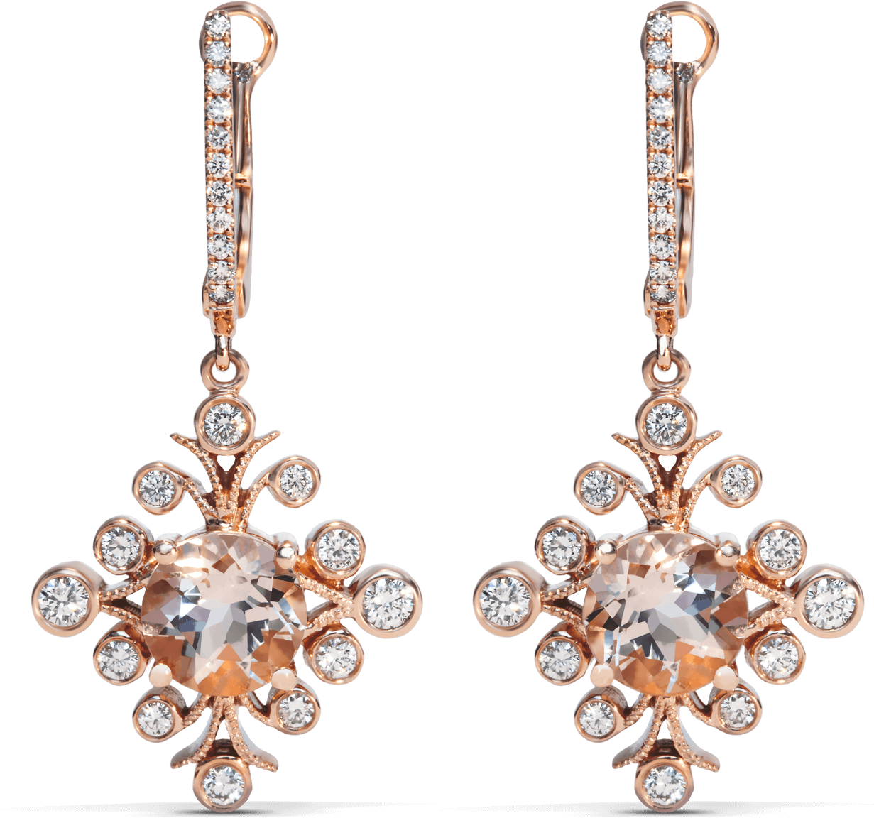 Multi Diamond Alyssa Black Tie Earrings (1280x1182), Png Download